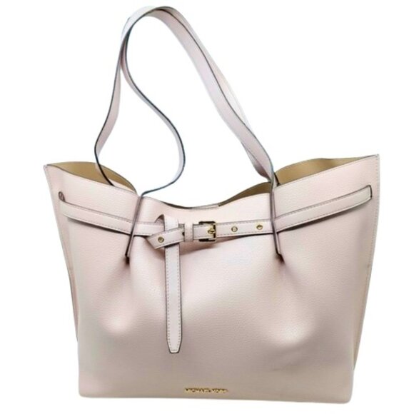 MICHAEL KORS~Emilia EW Tote~LARGE 3 COMPARTMENT SHOULDER BAG PEBBLED LEATHER - Picture 1 of 7